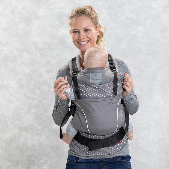 manduca Babytrage Bellybutton Wild Crosses - Grey