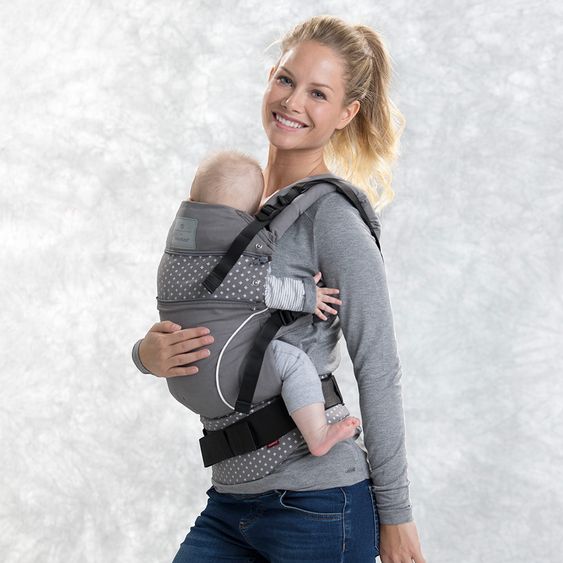 manduca Babytrage Bellybutton Wild Crosses - Grey