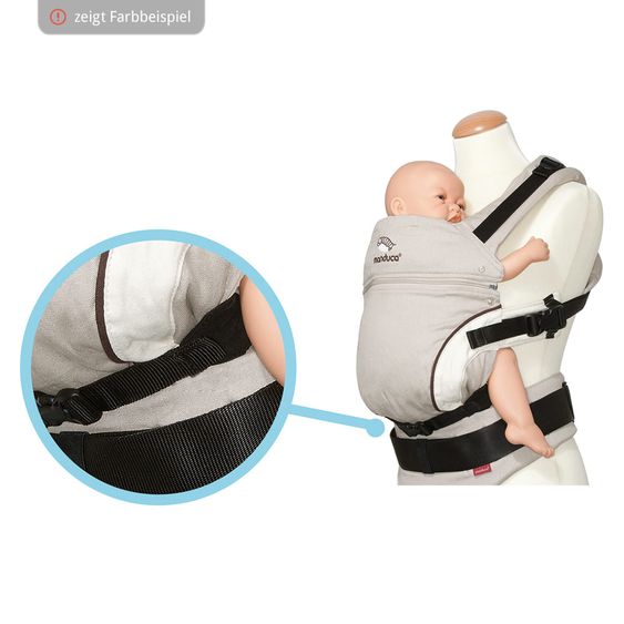 manduca Babytrage Black Line Premium Bundle - Phantom Grey