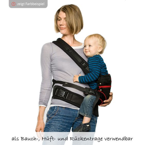 manduca Babytrage Black Line Premium Bundle - Phantom Grey