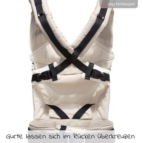 manduca Babytrage First für Neugeborene ab 3,5 kg - 20 kg mit 3 Tragepositionen aus 100% Bio-Baumwolle - Bellybutton - PepitaNavy