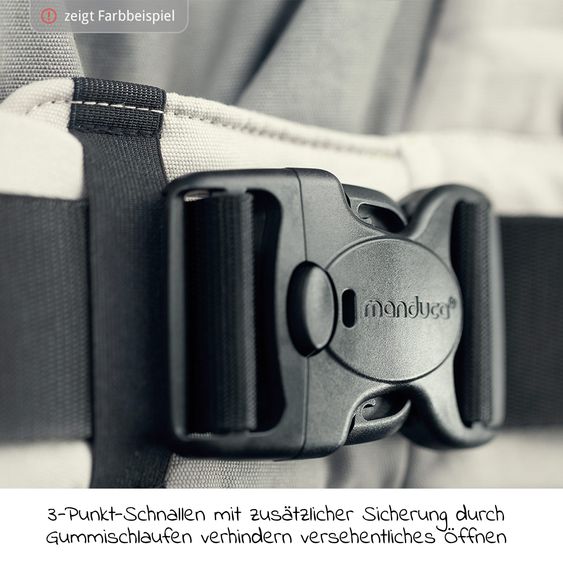manduca Babytrage First für Neugeborene ab 3,5 kg - 20 kg mit 3 Tragepositionen aus 100% Bio-Baumwolle - Bellybutton - PepitaNavy