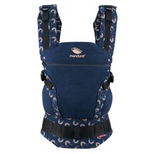 First baby carrier for newborns from 3.5 kg - 20 kg with 3 carrying positions made of 100% organic cotton - RainbowNight - Navy Print