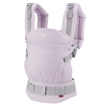 Babytrage First Pure Cotton für Neugeborene ab 3,5 kg - 20 kg mit 3 Tragepositionen aus 100% Bio-Baumwolle - Lavender