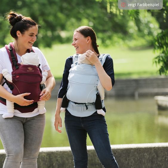 manduca Babytrage First Pure Cotton für Neugeborene ab 3,5 kg - 20 kg mit 3 Tragepositionen aus 100% Bio-Baumwolle - Navy