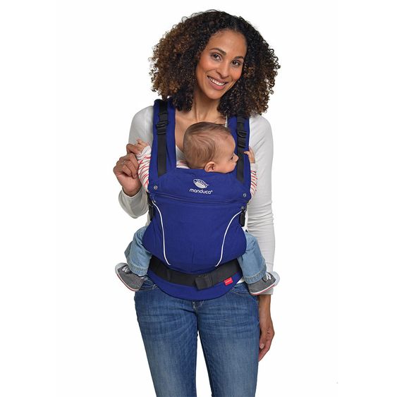 manduca Babytrage Pure Cotton Premium Bundle - Royal Blue