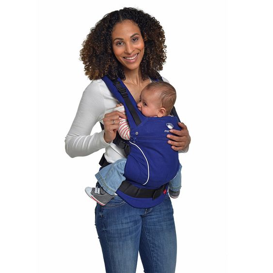 manduca Babytrage Pure Cotton Premium Bundle - Royal Blue