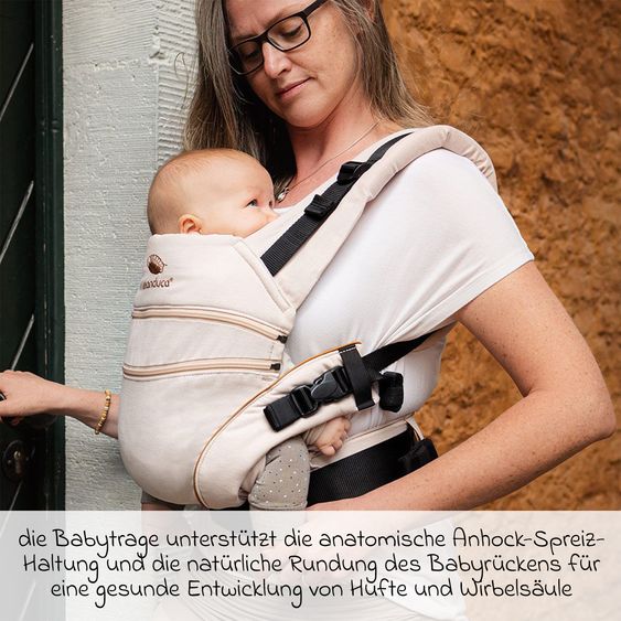 manduca Babytrage XT Cotton - Denimpowder Toffee
