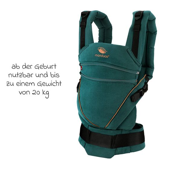 manduca Porte-Bébé XT Coton - Denimteal Toffee