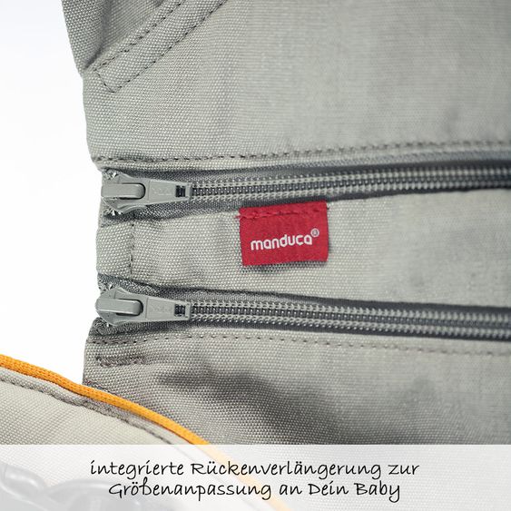 manduca Babytrage XT Cotton - Grey Orange