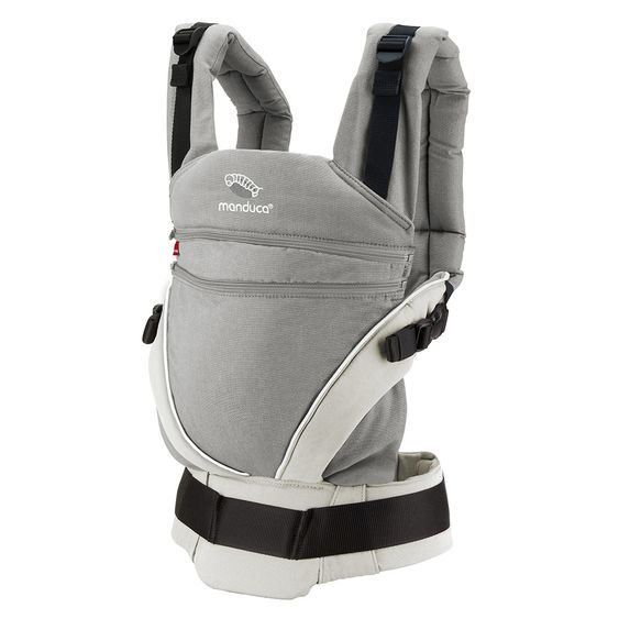 manduca Babytrage XT Cotton inkl. Cover Cold Weather Silver Cloud - Grey White