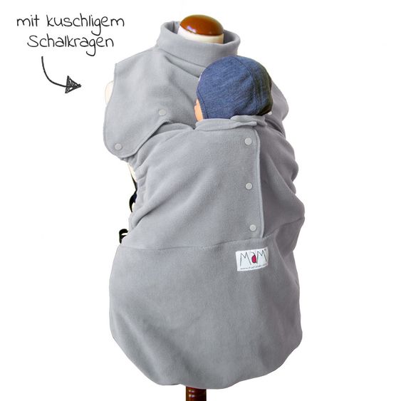 manduca Babytrage XT Cotton inkl. Cover Cold Weather Silver Cloud - Grey White