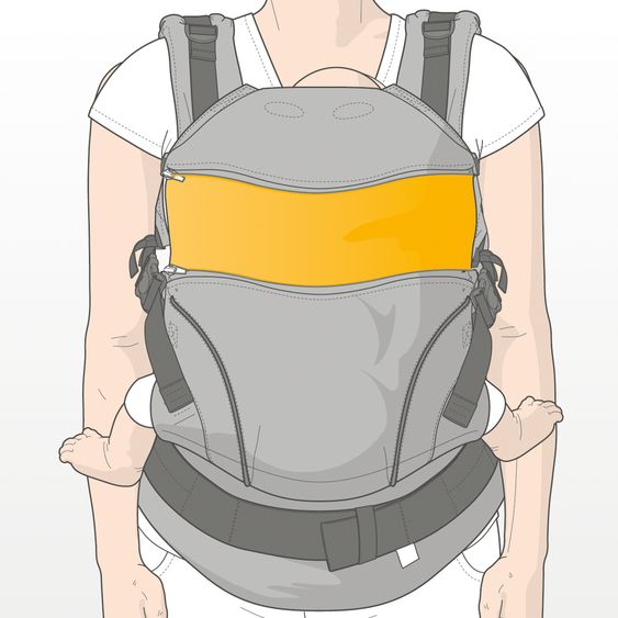 manduca Babytrage XT für Neugeborene ab 3,5 kg - 20 kg mit 3 Tragepositionen aus 100% Bio-Baumwolle - Bellybutton - PepitaNavy