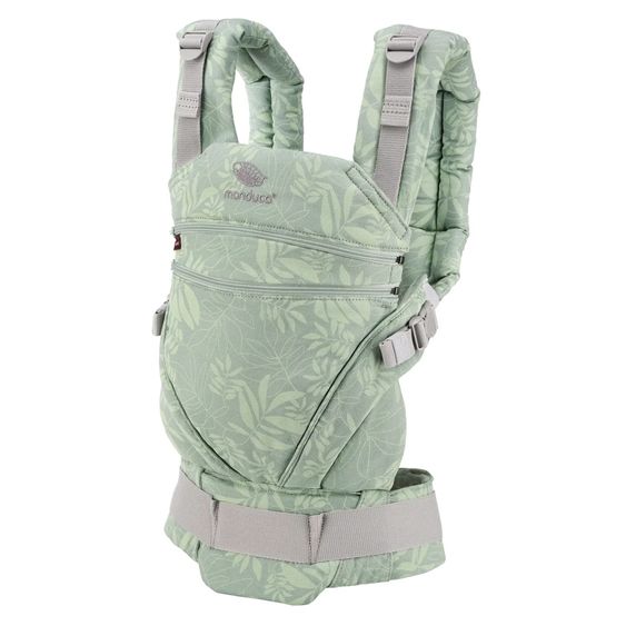 manduca Baby carrier XT for newborns from 3.5 kg - 20 kg with 3 carrying positions made of 100% organic cotton - Botanic Green