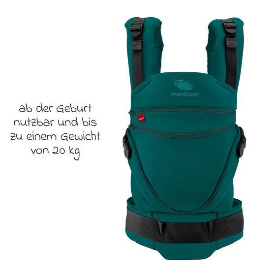 manduca Baby carrier XT for newborns from 3.5 kg - 20 kg with 3 carrying positions made of 100% organic cotton - Happy Lagoon