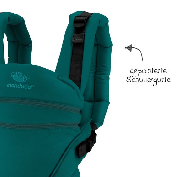 manduca Baby carrier XT for newborns from 3.5 kg - 20 kg with 3 carrying positions made of 100% organic cotton - Happy Lagoon