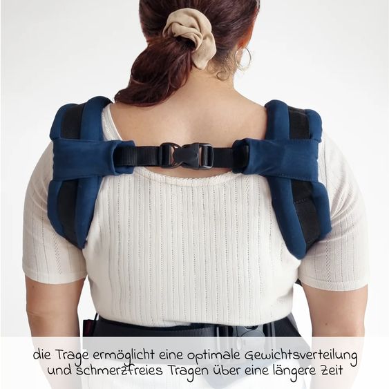 manduca Baby carrier XT for newborns from 3.5 kg - 20 kg with 3 carrying positions made of 100% organic cotton - Happy Wave