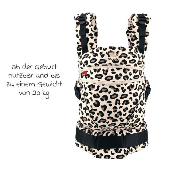 manduca Baby carrier XT for newborns from 3.5 kg - 20 kg with 3 carrying positions made of 100% organic cotton - Leo