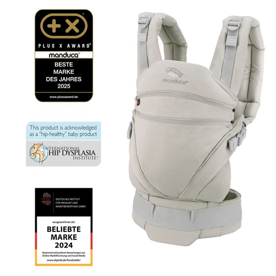 manduca Baby carrier XT for newborns from 3.5 kg - 20 kg with 3 carrying positions made of 100% organic cotton - Cloud