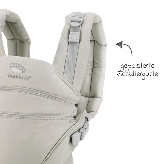 manduca Baby carrier XT for newborns from 3.5 kg - 20 kg with 3 carrying positions made of 100% organic cotton - Cloud