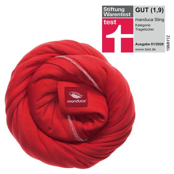 manduca Babytragetuch Sling elastisch 510 x 60 cm - Chili