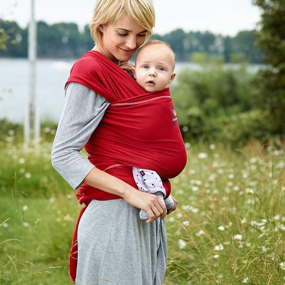 manduca Babytragetuch Sling elastisch 510 x 60 cm - Chili