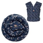 Baby sling elastic 510 x 60 cm for newborns from 3.5 kg - 15 kg made of 100% organic cotton - RainbowNight - Navy Print