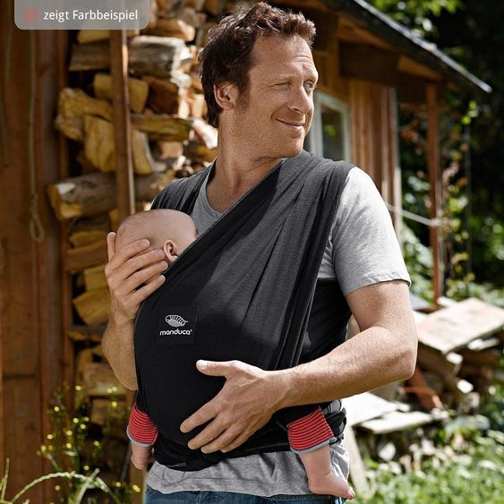 manduca Babytragetuch Sling elastisch 510 x 60 cm - Limited Edition Littel Stars - Slate