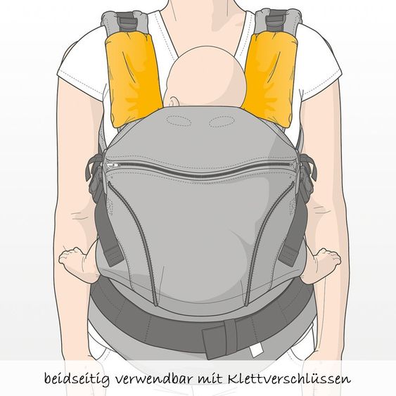 manduca Gurtschoner Fumbee für Babytrage 2er Pack - Ecru