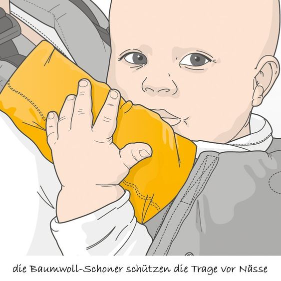 manduca Gurtschoner Fumbee für Babytrage 2er Pack - Ecru