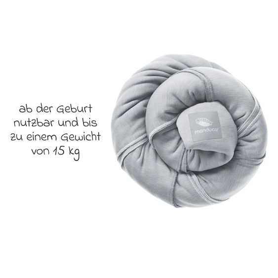 manduca Fascia porta bebè Fascia elastica 510 x 60 cm - Grigio Chiaro