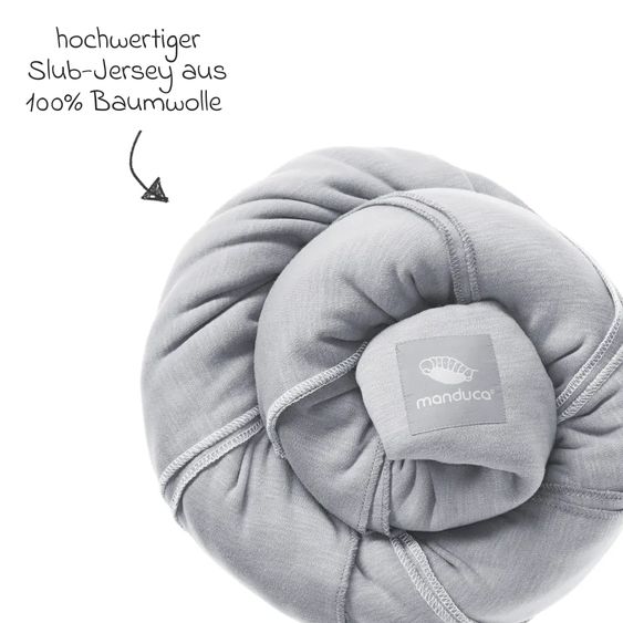 manduca Fascia porta bebè Fascia elastica 510 x 60 cm - Grigio Chiaro
