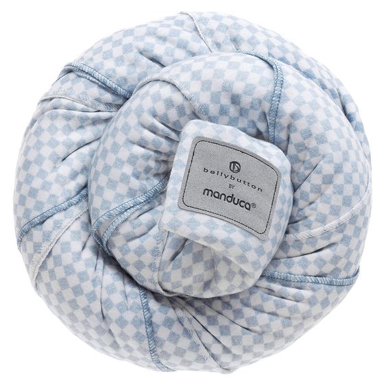 manduca Tragetuch Sling - Soft Check - bellybutton - Blue