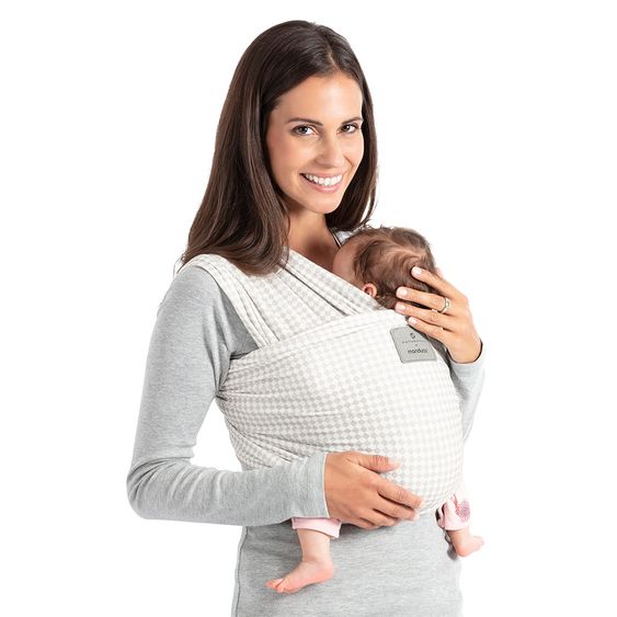 manduca Tragetuch Sling - Soft Check - bellybutton - Sand