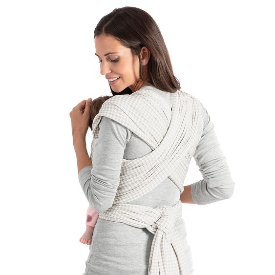 manduca Tragetuch Sling - Soft Check - bellybutton - Sand