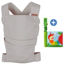Baby Carrier Breeze 2.0 for Newborns from 3.5 kg - 15 kg incl. Buggy Book - Lightgrey For newborns from 3.5 kg - 15 kg incl. buggy book - Lightgrey - Size: XL