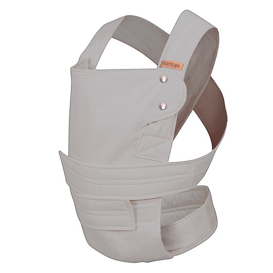 Marsupi Babytrage Breeze 2.0 Gr. L für Neugeborene von 3,5 kg -15 kg - Lightgrey