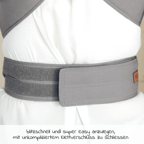 Marsupi Babytrage Breeze 2.0 Gr. L für Neugeborene von 3,5 kg -15 kg - Lightgrey