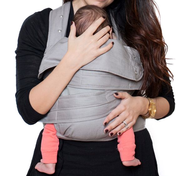 Marsupi Baby carrier Breeze 2.0 size S/M for newborns from 3.5 kg -15 kg - Lightgrey