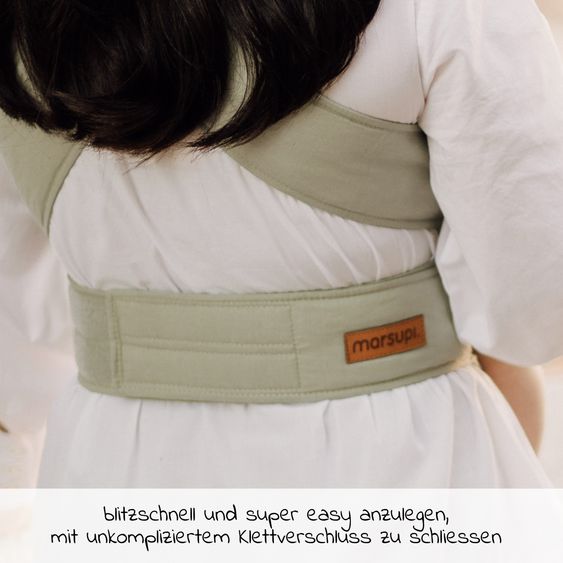 Marsupi Babytrage Breeze 2.0 Gr. L für Neugeborene von 3,5 kg -15 kg - Pistazie