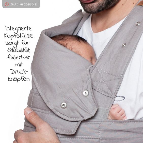 Marsupi Baby carrier Breeze 2.0 size S/M for newborns from 3.5 kg -15 kg - pistachio