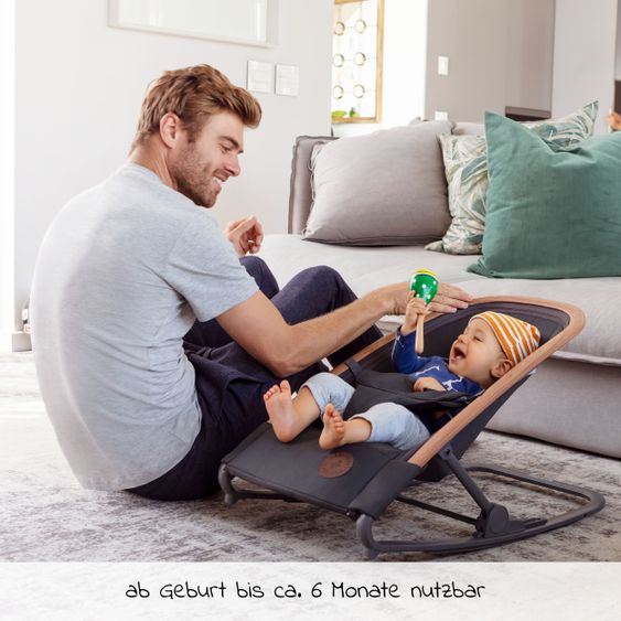 Maxi-Cosi 2- in 1 -Babywippe Kori ab der Geburt mit Neugeborenen-Inlay nur 2,3 kg - Essential Graphite