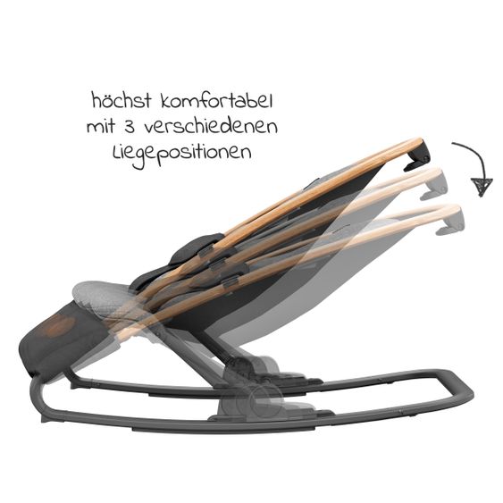 Maxi-Cosi 2- in 1 -Babywippe Kori ab der Geburt mit Neugeborenen-Inlay nur 2,3 kg - Essential Graphite