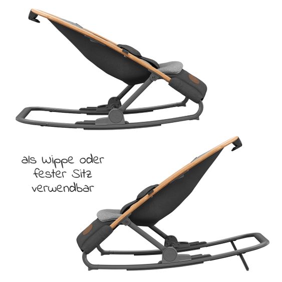 Maxi-Cosi 2- in 1 -Babywippe Kori ab der Geburt mit Neugeborenen-Inlay nur 2,3 kg - Essential Graphite