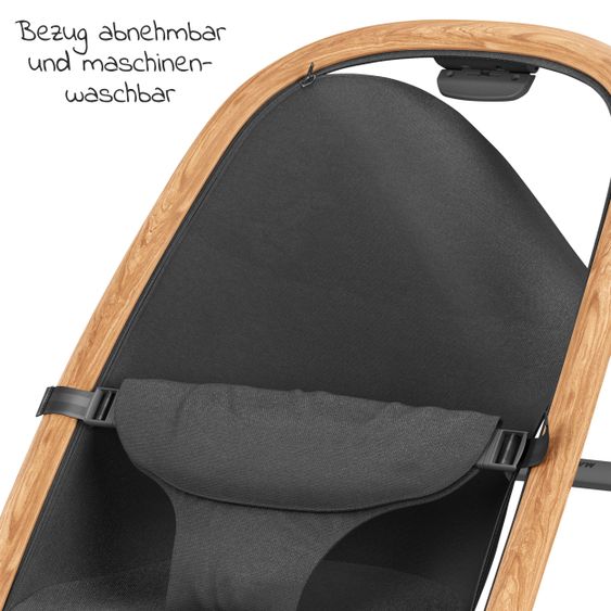 Maxi-Cosi 2- in 1 -Babywippe Kori ab der Geburt mit Neugeborenen-Inlay nur 2,3 kg - Essential Graphite