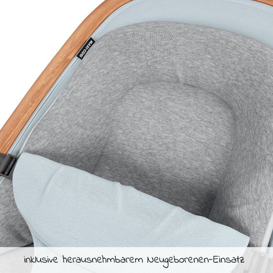 Maxi-Cosi 2- in 1 -Babywippe Kori ab der Geburt mit Neugeborenen-Inlay nur 2,3 kg - Essential Grey