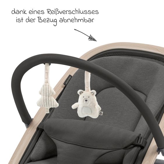 Maxi-Cosi 2-in-1 baby bouncer Kori from birth with newborn inlay only 2.3 kg light - Beyound - Graphite Eco