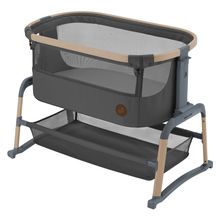 2-in-1 Beistellbett Iora Air mit Schaukelfunktion, atmungsaktive Stoffe, klappbar, inkl. Matratze & Reisetasche - Beyond Graphite