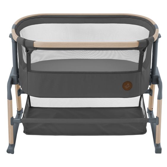 Maxi-Cosi 2-in-1 Beistellbett Iora Air mit Schaukelfunktion, atmungsaktive Stoffe, klappbar, inkl. Matratze & Reisetasche - Beyond Graphite