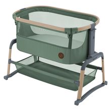 2-in-1 Beistellbett Iora Air mit Schaukelfunktion, atmungsaktive Stoffe, klappbar, inkl. Matratze & Reisetasche - Beyond Green